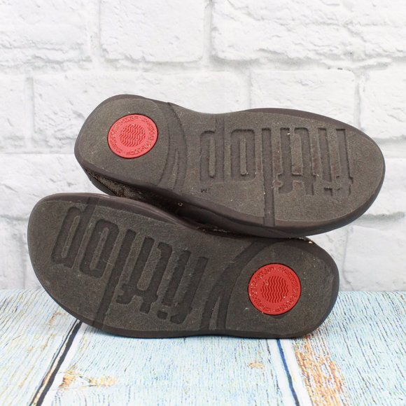 *Fitflop Electra Bronze Sequined Comfort Slip on Thong Sandals Size US 5 - Picture 8 of 8